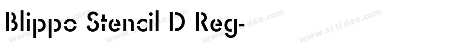 Blippo Stencil D Reg字体转换